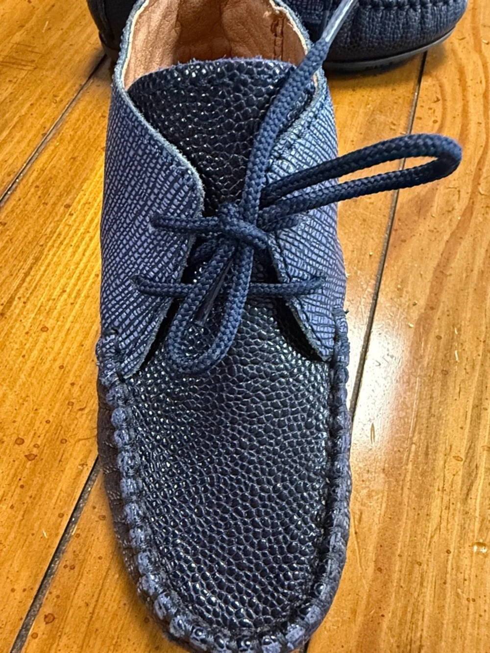Men's Navy Chukka Moc Toe Boots